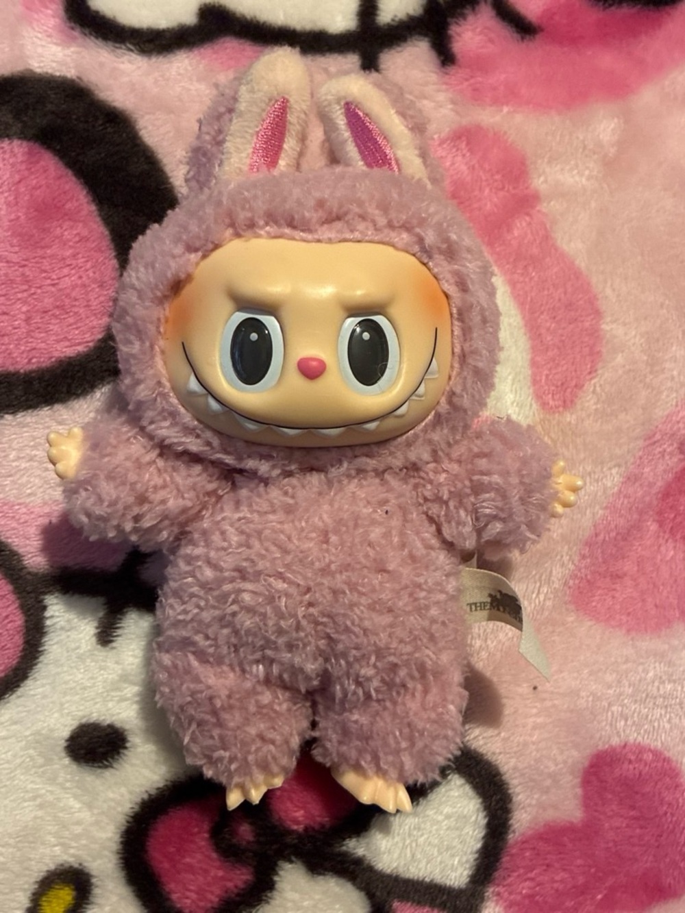 Plush Bunny Monster Figure - Pink Cuddly Character - LABUBU
